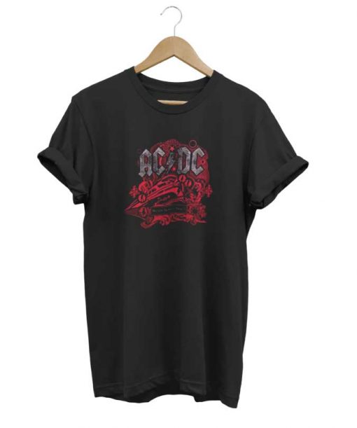 Acdc Rock N Roll Double Sided Faded t-shirt