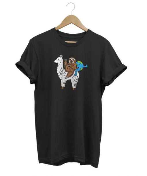 LLama Sloth Earth t-shirt