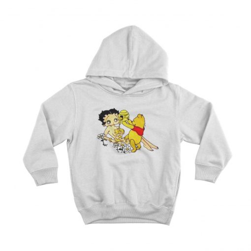 Betty Boop And Winnie Pooh Love Honey Hoodie