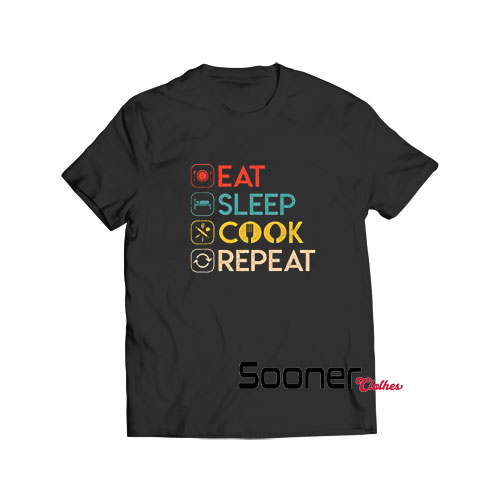 Chef Eat Sleep Cook Repeat t-shirt