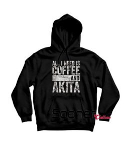 Coffee And Akita Dog hoodie