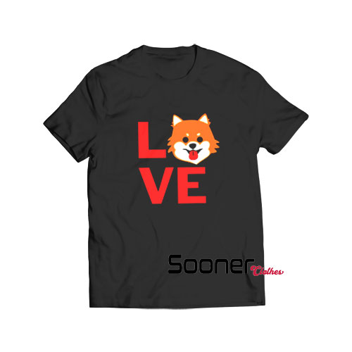 I love Pomeranian dog t-shirt
