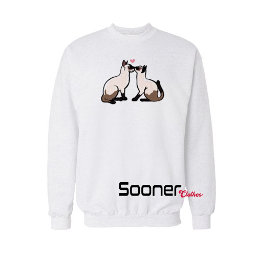 Siamese Cat Kisses sweatshirt