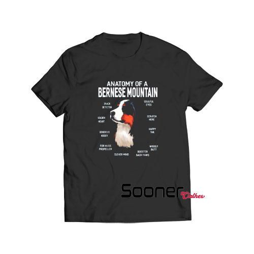 Anatomy Bernese Mountain Dog t-shirt