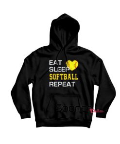 Eat Sleep Softball Repeat hoodie