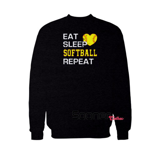 Eat Sleep Softball Repeat sweatshirt
