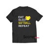 Eat Sleep Softball Repeat t-shirt
