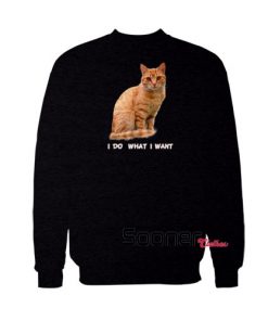 I Do What I Want Orange Cat sweatshirt