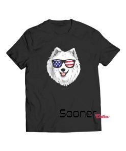 Samoyed Dog Patriotic USA t-shirt
